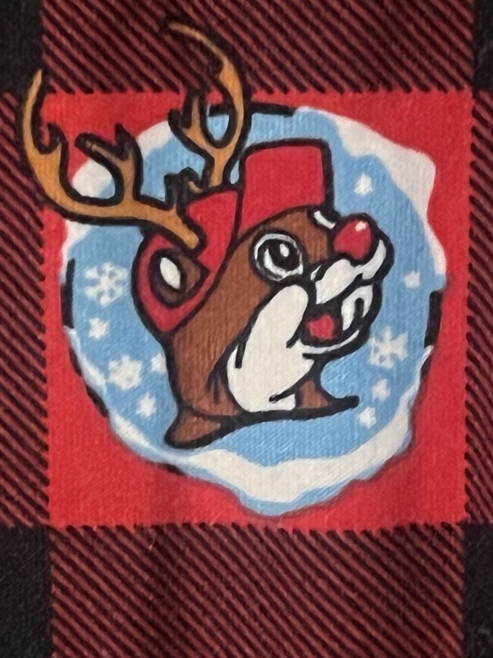 Buc-ee’s Women’s Men’s Christmas Pajama Pants Size M Buffalo Plaid Beaver Lounge - Picture 7 of 8